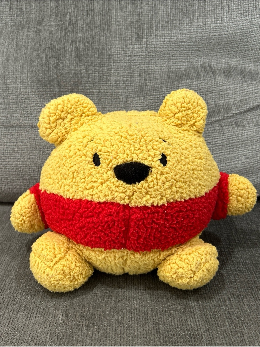 Disney Parks Winnie The Pooh Plush Stuffed Animal Round Sherpa